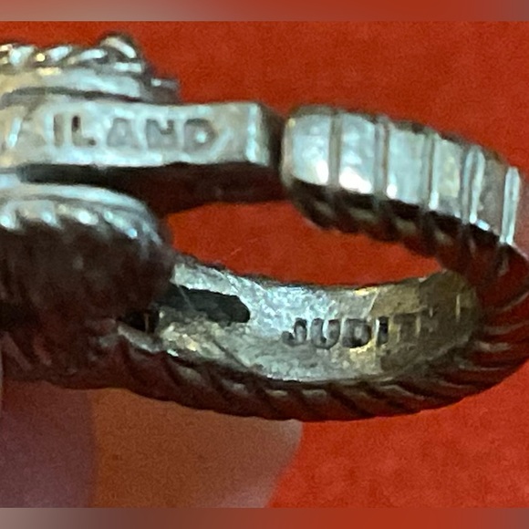 Judith Ripka: Sterling silver earrings n circle charm attached to 20”chain set. - Picture 13 of 13